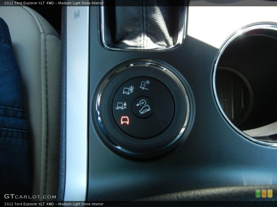 Medium Light Stone Interior Controls for the 2012 Ford Explorer XLT 4WD #54755859