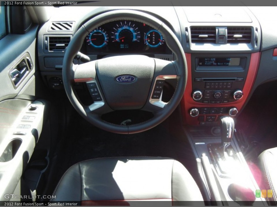 Sport Red Interior Dashboard for the 2012 Ford Fusion Sport #54756930