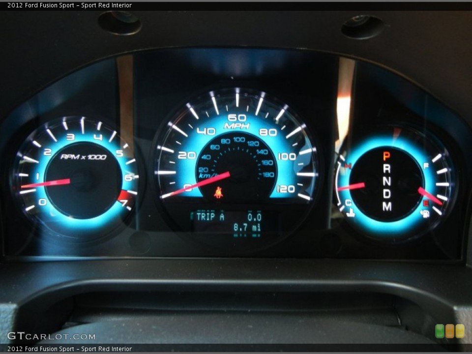 Sport Red Interior Gauges for the 2012 Ford Fusion Sport #54756939