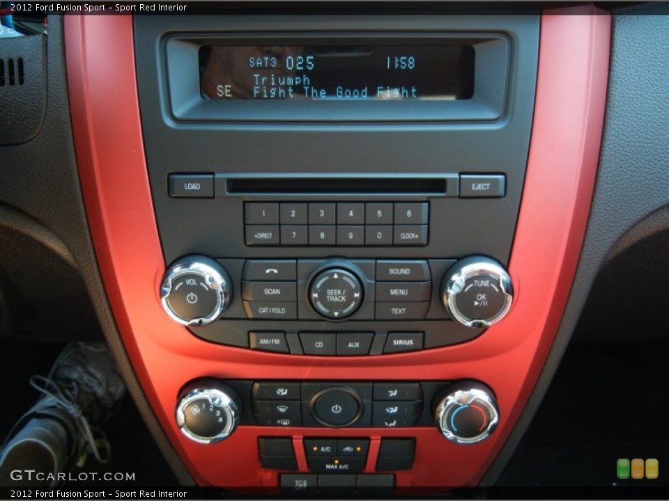 Sport Red Interior Controls for the 2012 Ford Fusion Sport #54756948