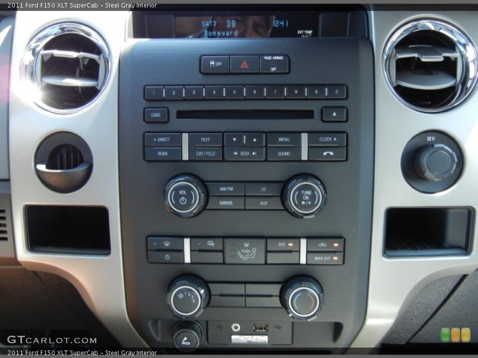 Steel Gray Interior Controls for the 2011 Ford F150 XLT SuperCab #54757227