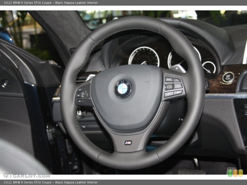 Black Nappa Leather Interior Steering Wheel for the 2012 BMW 6 Series 650i Coupe #54758343