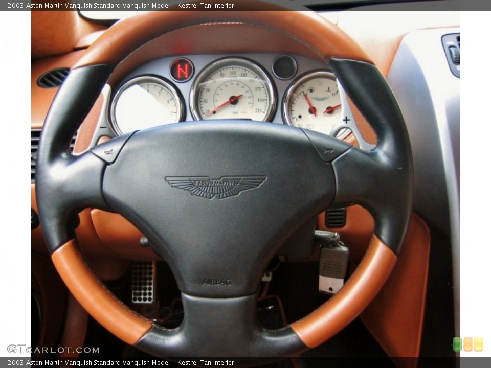 Kestrel Tan Interior Steering Wheel for the 2003 Aston Martin Vanquish  #54761739