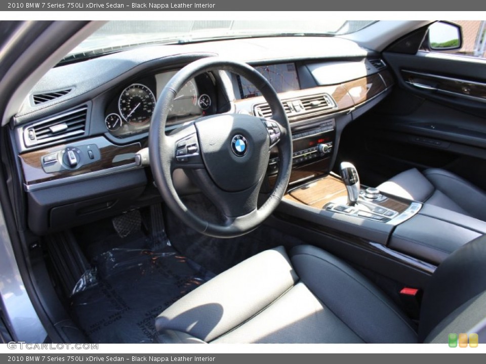Black Nappa Leather Interior Prime Interior for the 2010 BMW 7 Series 750Li xDrive Sedan #54762171