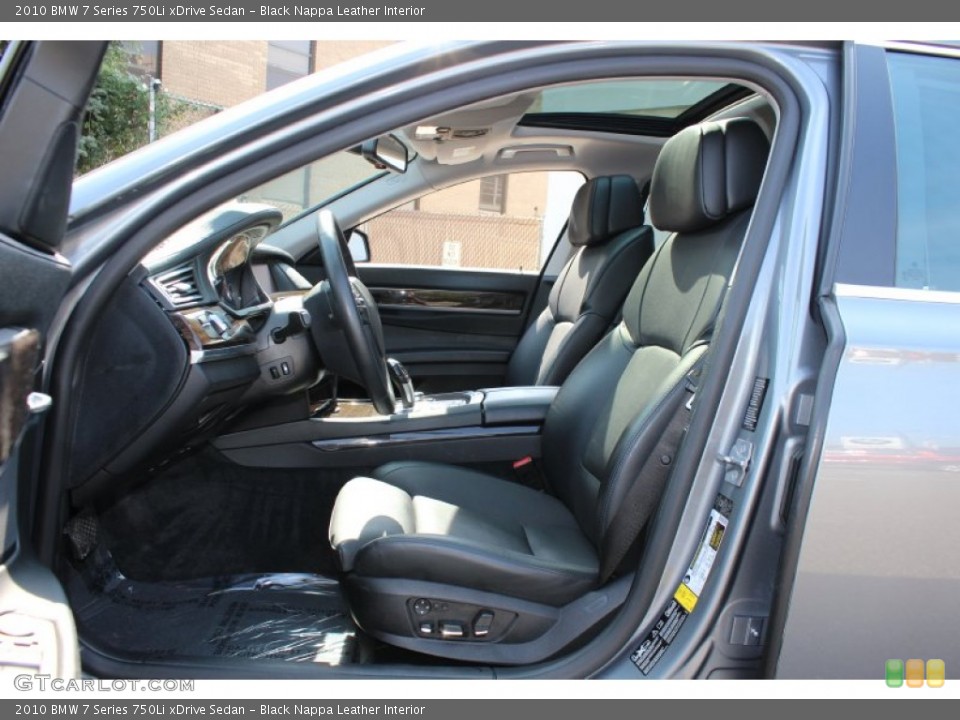 Black Nappa Leather Interior Photo for the 2010 BMW 7 Series 750Li xDrive Sedan #54762179