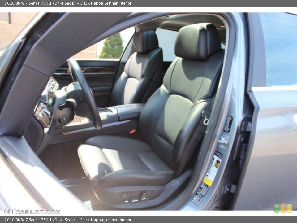 Black Nappa Leather Interior Photo for the 2010 BMW 7 Series 750Li xDrive Sedan #54762186