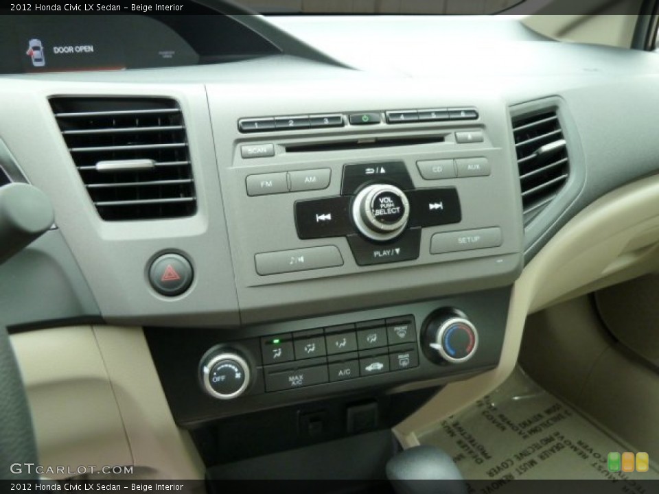 Beige Interior Controls for the 2012 Honda Civic LX Sedan #54762699