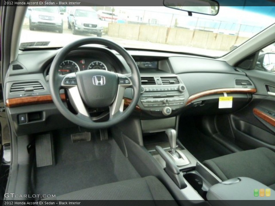 Black Interior Dashboard for the 2012 Honda Accord EX Sedan #54762822