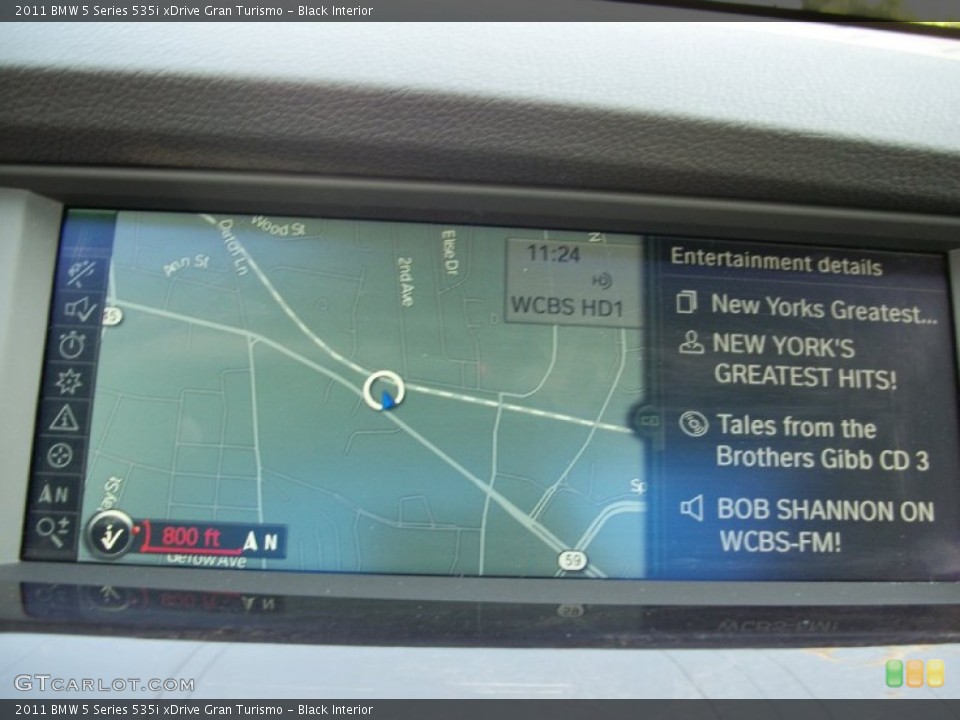 Black Interior Navigation for the 2011 BMW 5 Series 535i xDrive Gran Turismo #54763038