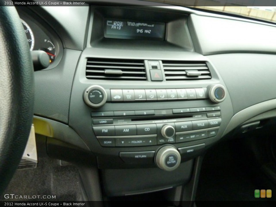 Black Interior Controls for the 2012 Honda Accord LX-S Coupe #54763203