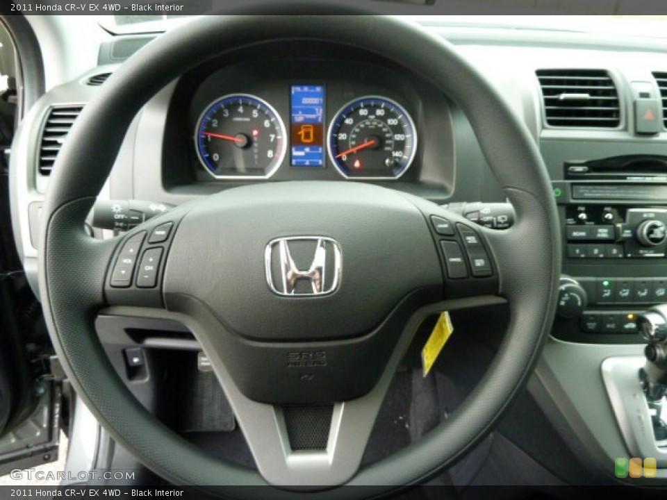 Black Interior Steering Wheel for the 2011 Honda CR-V EX 4WD #54763368