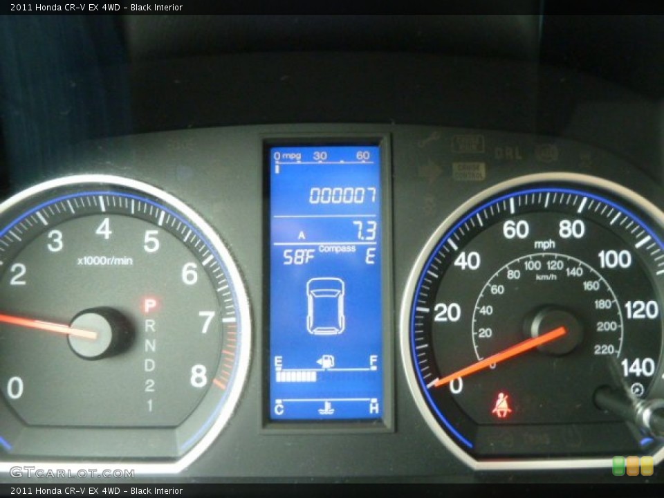 Black Interior Gauges for the 2011 Honda CR-V EX 4WD #54763386