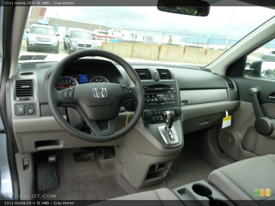 Gray Interior Dashboard for the 2011 Honda CR-V SE 4WD #54763668
