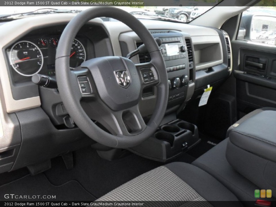 Dark Slate Gray/Medium Graystone Interior Photo for the 2012 Dodge Ram 1500 ST Quad Cab #54765042