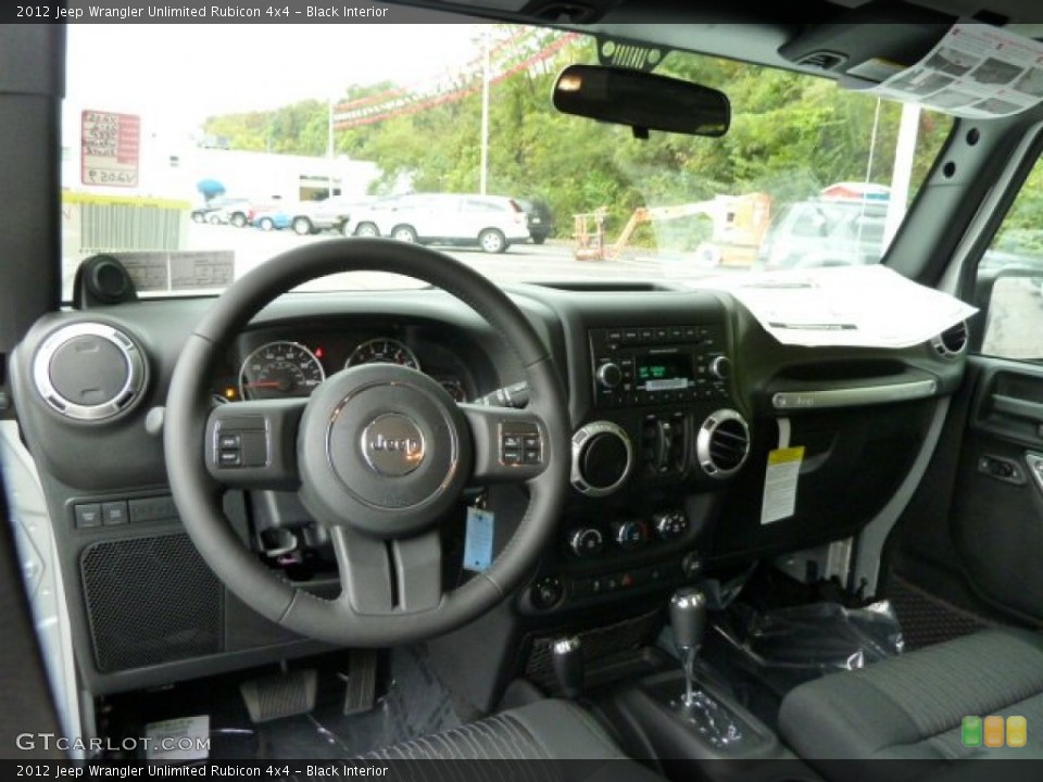 Black Interior Dashboard for the 2012 Jeep Wrangler Unlimited Rubicon 4x4 #54765084