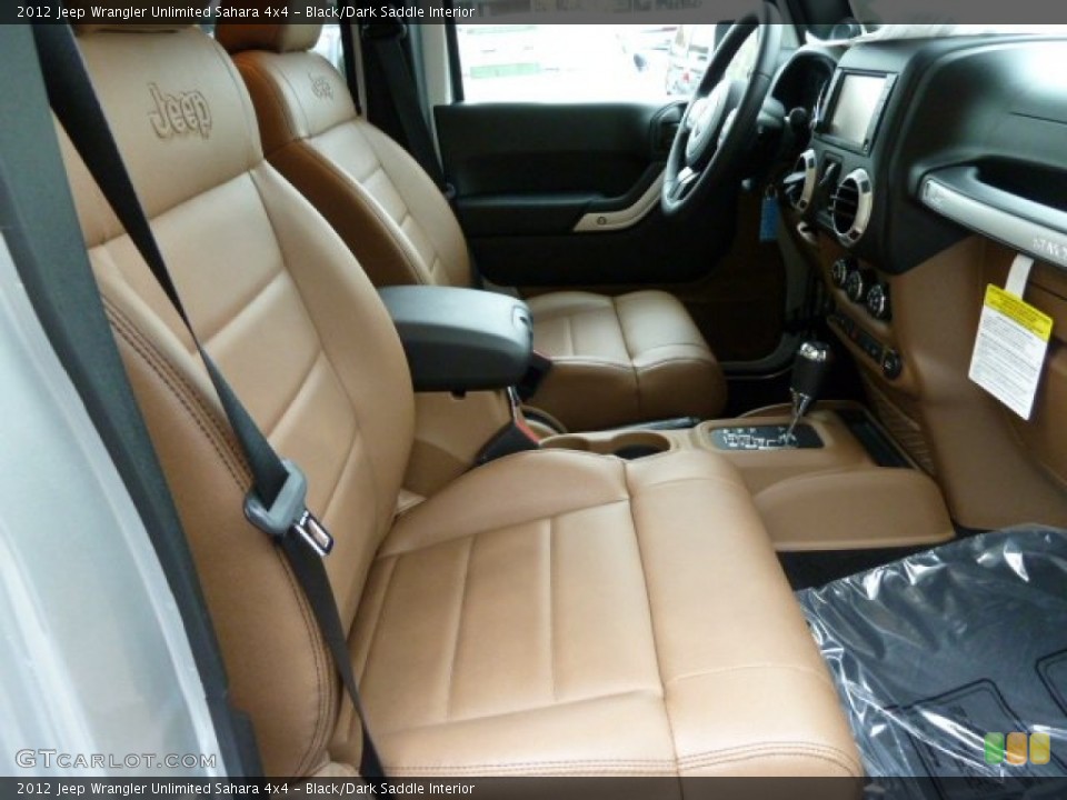 Black/Dark Saddle Interior Photo for the 2012 Jeep Wrangler Unlimited Sahara 4x4 #54765225