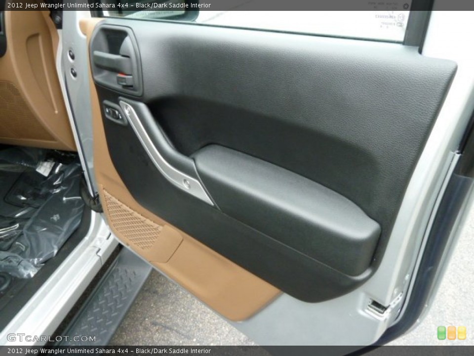 Black/Dark Saddle Interior Door Panel for the 2012 Jeep Wrangler Unlimited Sahara 4x4 #54765243