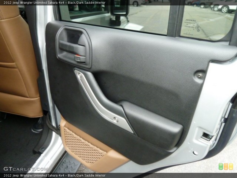 Black/Dark Saddle Interior Door Panel for the 2012 Jeep Wrangler Unlimited Sahara 4x4 #54765260