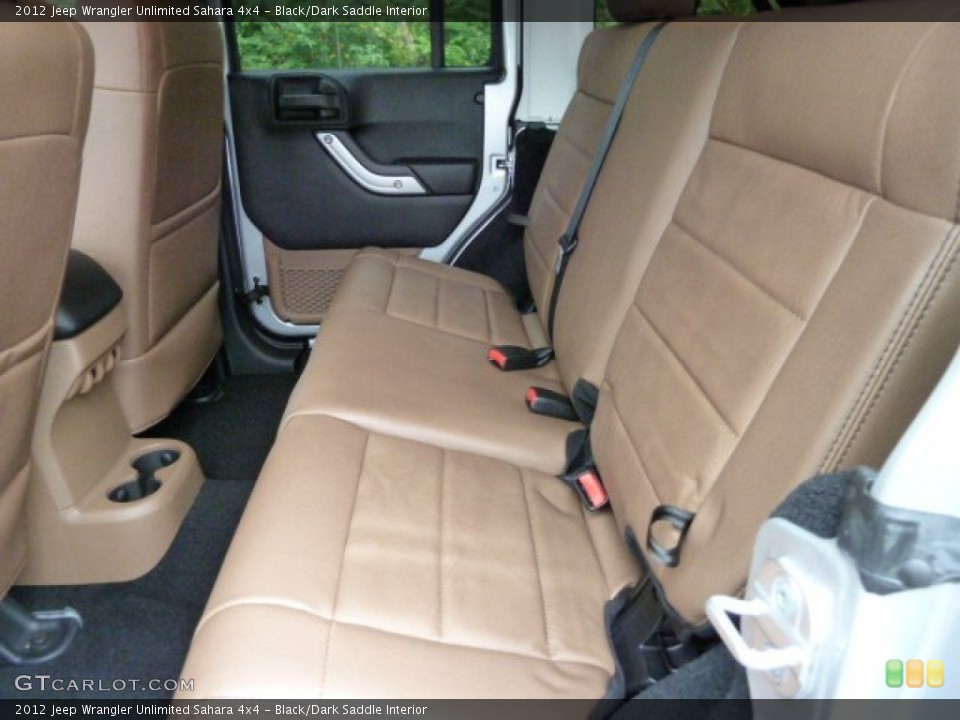 Black/Dark Saddle Interior Photo for the 2012 Jeep Wrangler Unlimited Sahara 4x4 #54765277