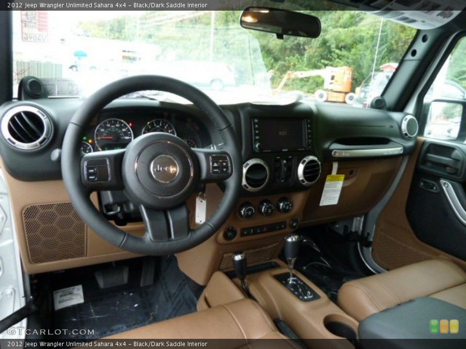 Black/Dark Saddle Interior Prime Interior for the 2012 Jeep Wrangler Unlimited Sahara 4x4 #54765285