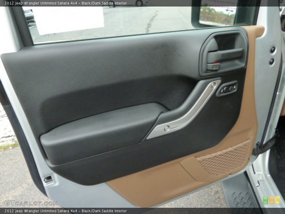 Black/Dark Saddle Interior Door Panel for the 2012 Jeep Wrangler Unlimited Sahara 4x4 #54765294