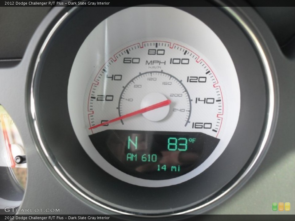 Dark Slate Gray Interior Gauges for the 2012 Dodge Challenger R/T Plus #54766275