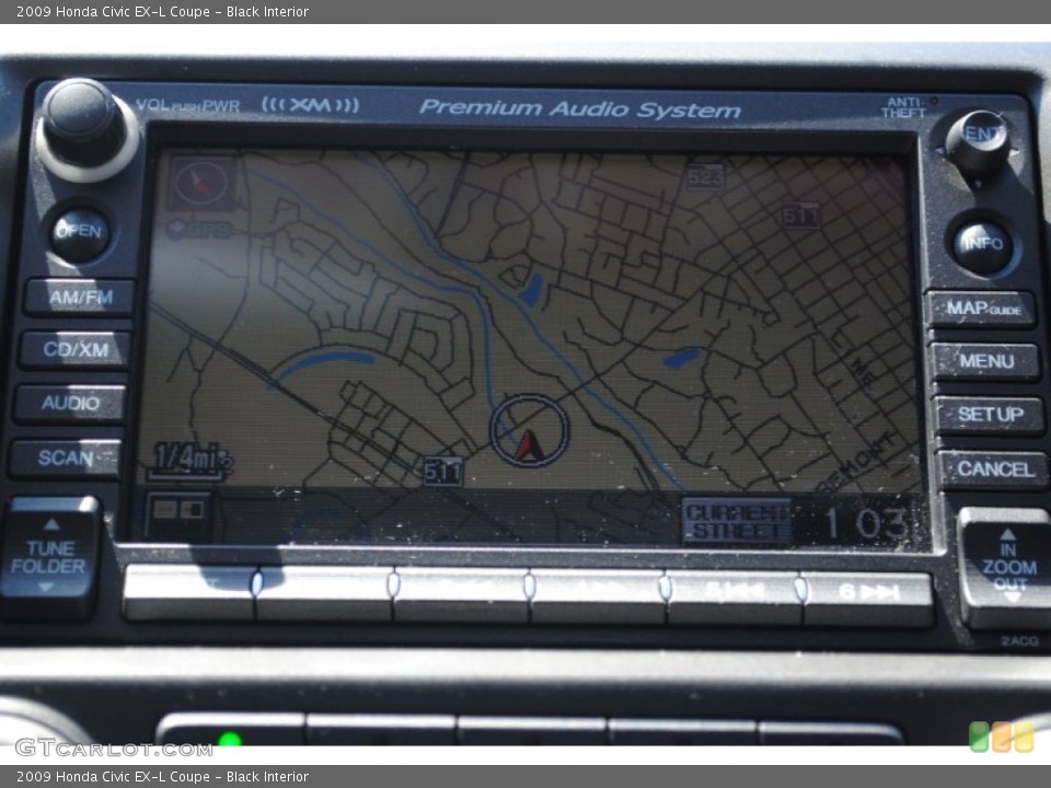 Black Interior Navigation for the 2009 Honda Civic EX-L Coupe #54767465