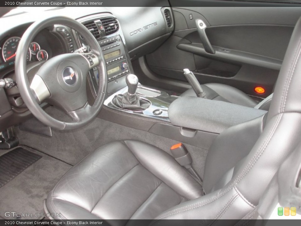 Ebony Black Interior Photo for the 2010 Chevrolet Corvette Coupe #54772226