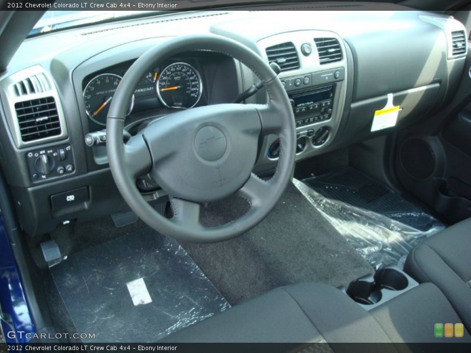 Ebony Interior Dashboard for the 2012 Chevrolet Colorado LT Crew Cab 4x4 #54772854