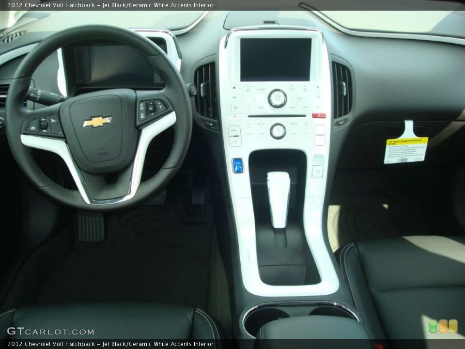 Jet Black/Ceramic White Accents Interior Dashboard for the 2012 Chevrolet Volt Hatchback #54774045