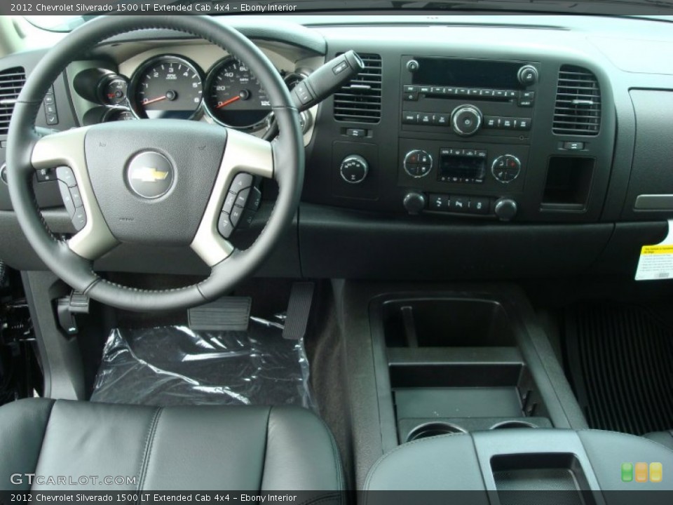 Ebony Interior Dashboard for the 2012 Chevrolet Silverado 1500 LT Extended Cab 4x4 #54774322