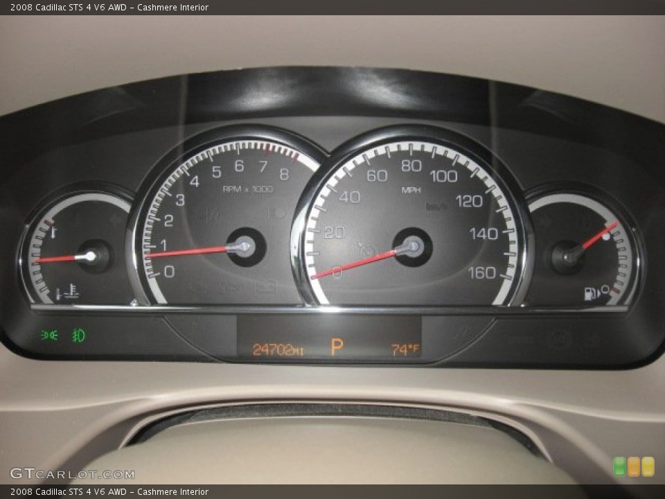 Cashmere Interior Gauges for the 2008 Cadillac STS 4 V6 AWD #54775503