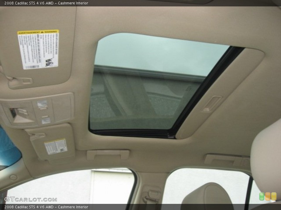 Cashmere Interior Sunroof for the 2008 Cadillac STS 4 V6 AWD #54775545
