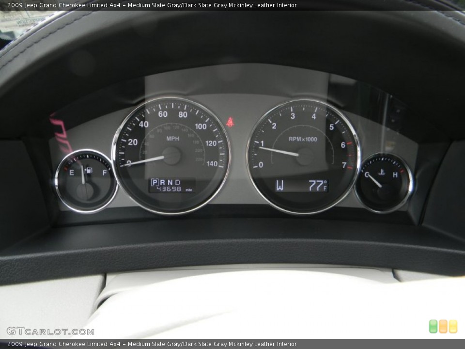 Medium Slate Gray/Dark Slate Gray Mckinley Leather Interior Gauges for the 2009 Jeep Grand Cherokee Limited 4x4 #54777528
