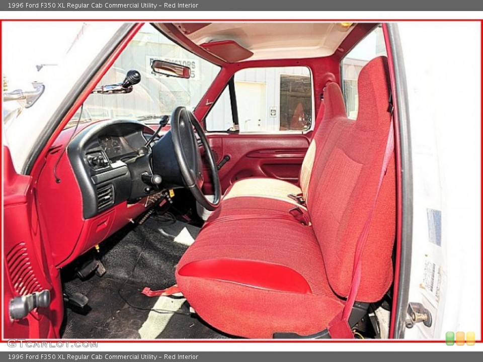 Red Interior Photo for the 1996 Ford F350 XL Regular Cab Commercial Utility #54779178