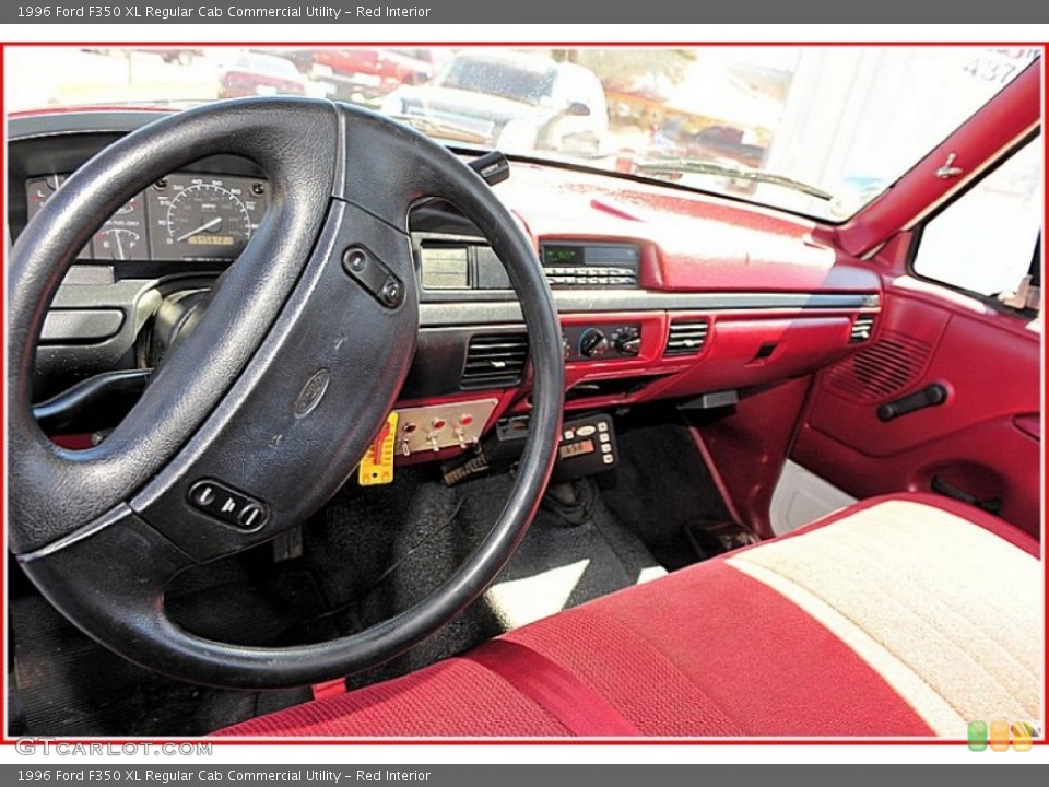 Red Interior Photo for the 1996 Ford F350 XL Regular Cab Commercial Utility #54779188