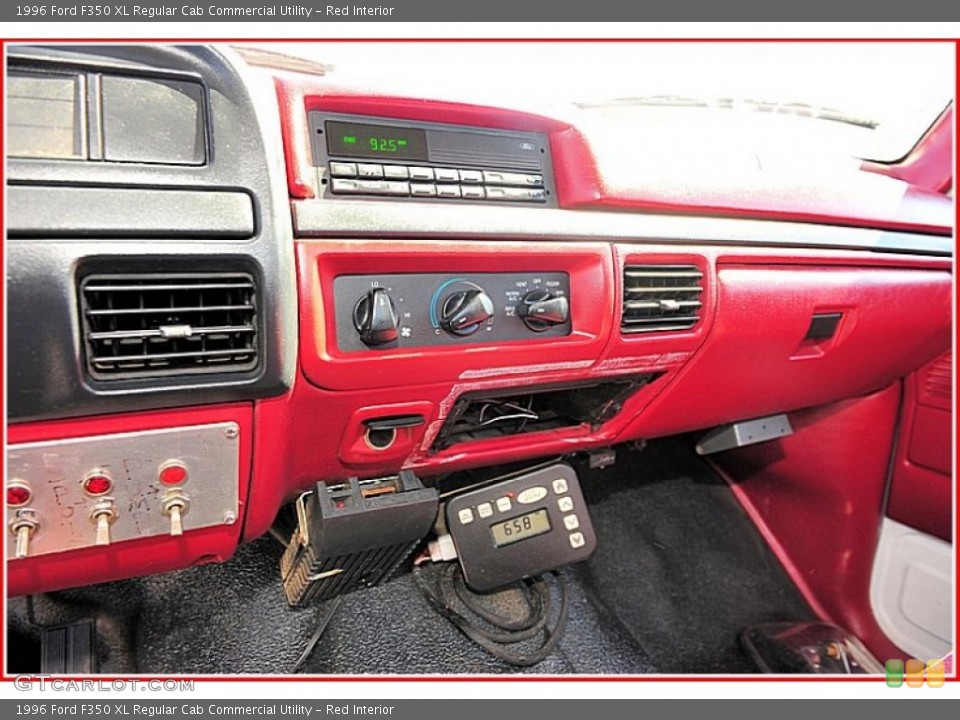 Red Interior Dashboard for the 1996 Ford F350 XL Regular Cab Commercial Utility #54779226