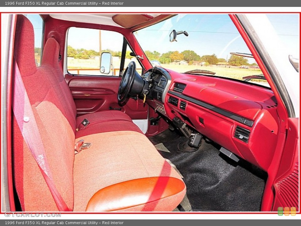 Red Interior Photo for the 1996 Ford F350 XL Regular Cab Commercial Utility #54779283