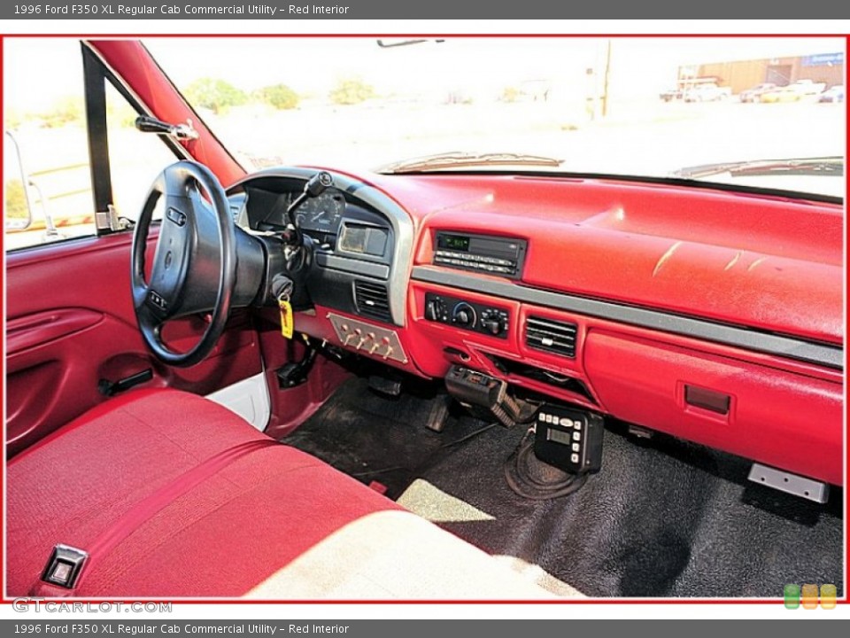 Red Interior Dashboard for the 1996 Ford F350 XL Regular Cab Commercial Utility #54779292