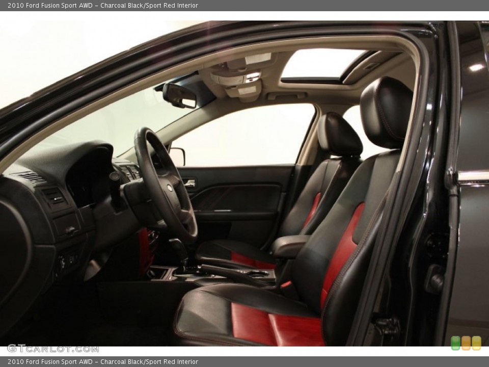 Charcoal Black/Sport Red Interior Photo for the 2010 Ford Fusion Sport AWD #54779337