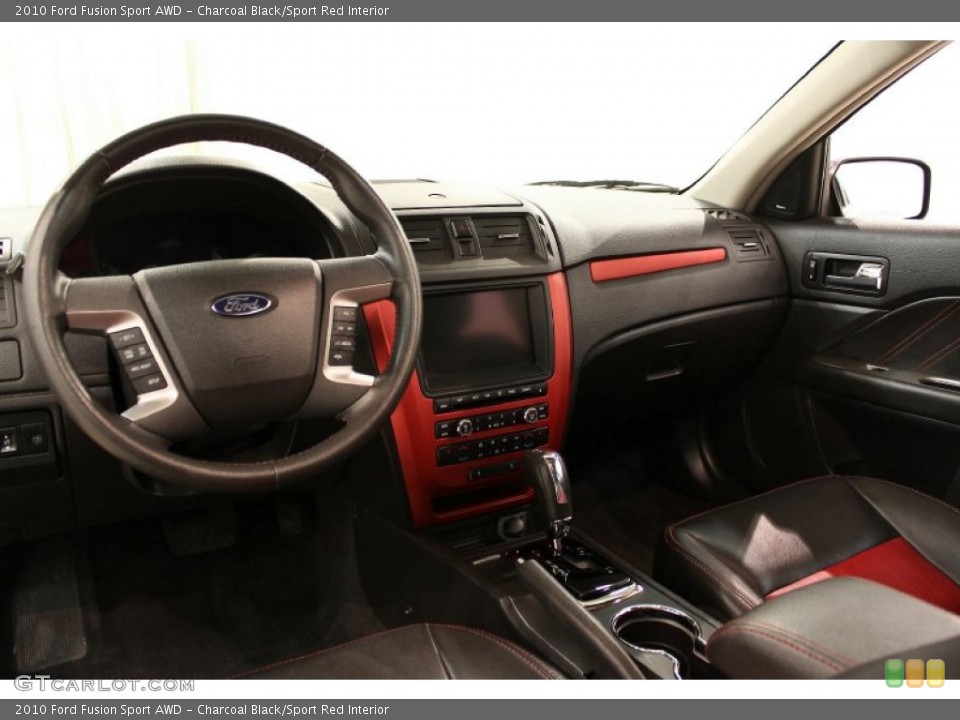 Charcoal Black/Sport Red Interior Dashboard for the 2010 Ford Fusion Sport AWD #54779355