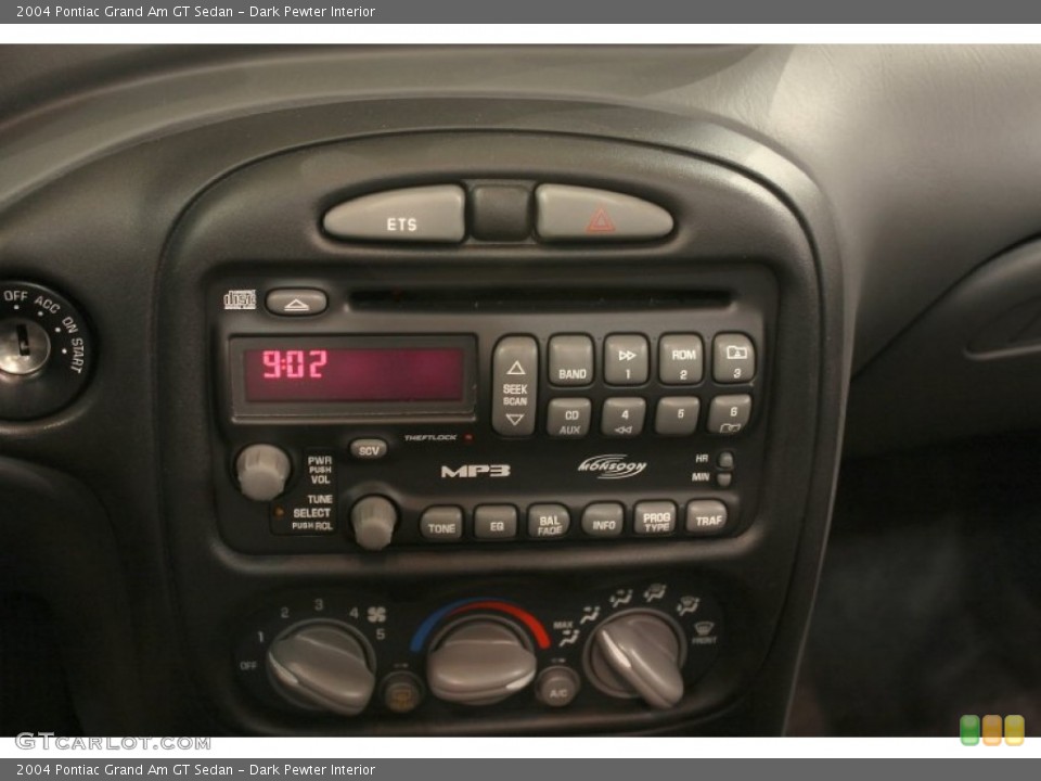 Dark Pewter Interior Controls for the 2004 Pontiac Grand Am GT Sedan #54780115