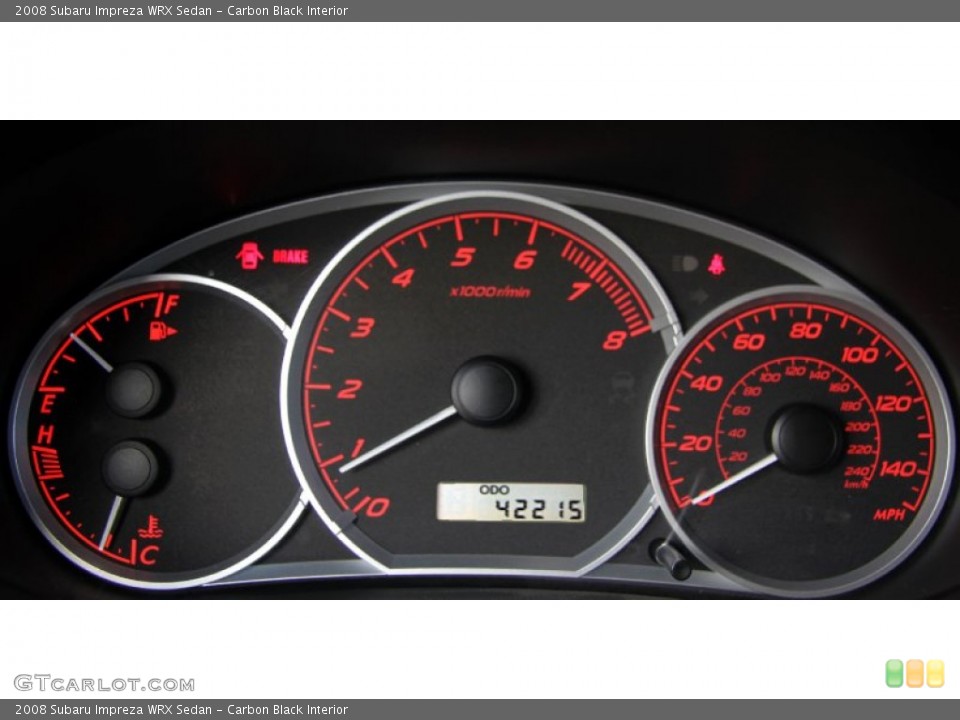 Carbon Black Interior Gauges for the 2008 Subaru Impreza WRX Sedan #54780354