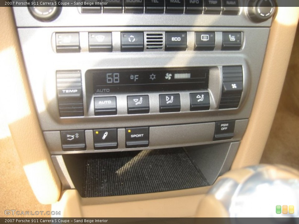 Sand Beige Interior Controls for the 2007 Porsche 911 Carrera S Coupe #54780513