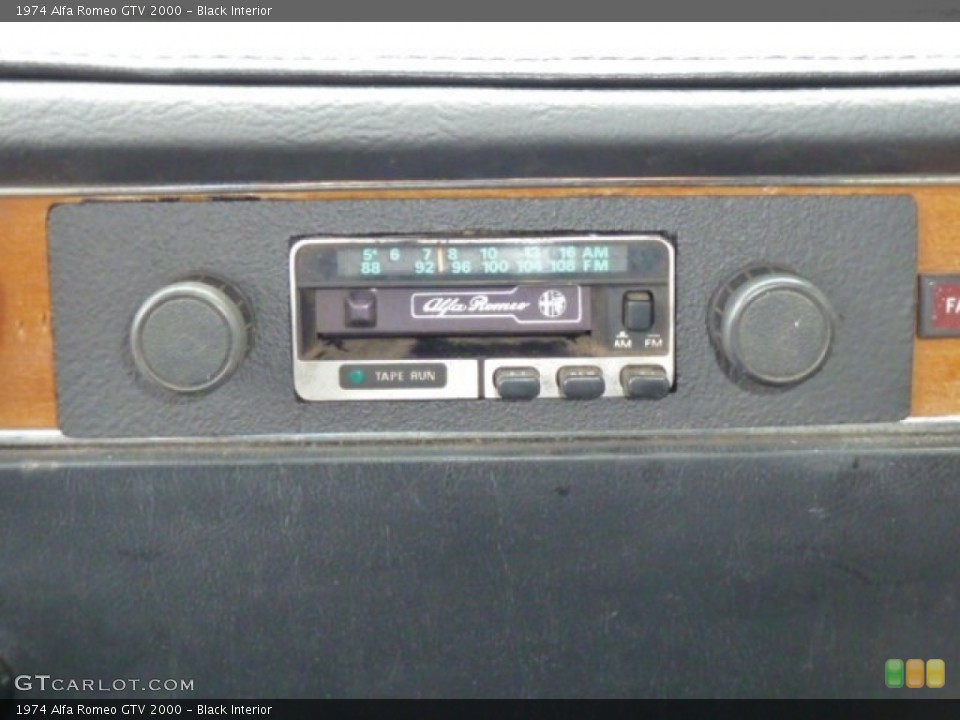 Black Interior Audio System for the 1974 Alfa Romeo GTV 2000 #54782988