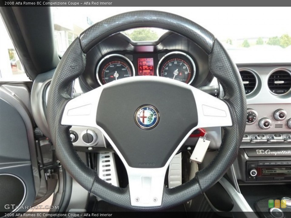 Alfa Red Interior Steering Wheel for the 2008 Alfa Romeo 8C Competizione Coupe #54783345