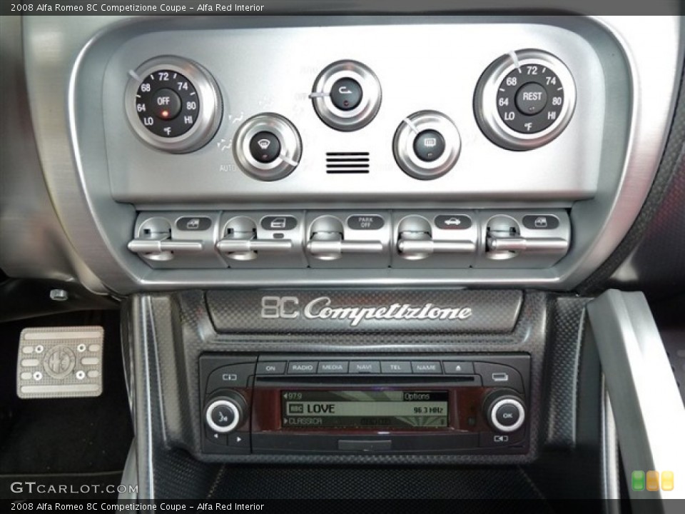 Alfa Red Interior Controls for the 2008 Alfa Romeo 8C Competizione Coupe #54783354
