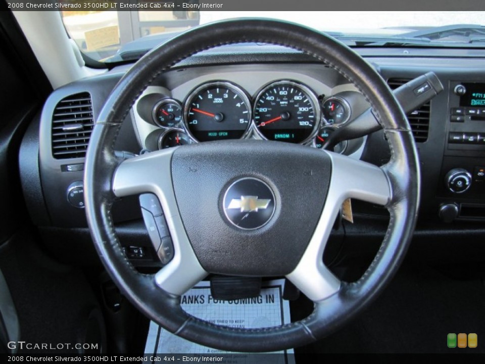 Ebony Interior Steering Wheel for the 2008 Chevrolet Silverado 3500HD LT Extended Cab 4x4 #54784329