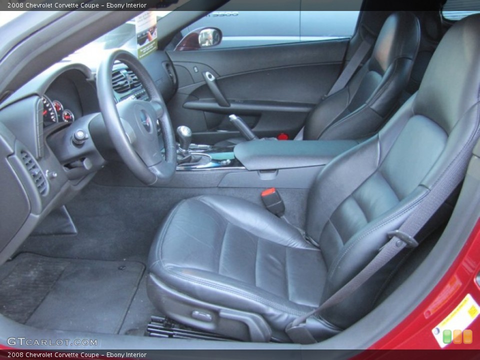 Ebony Interior Photo for the 2008 Chevrolet Corvette Coupe #54784509