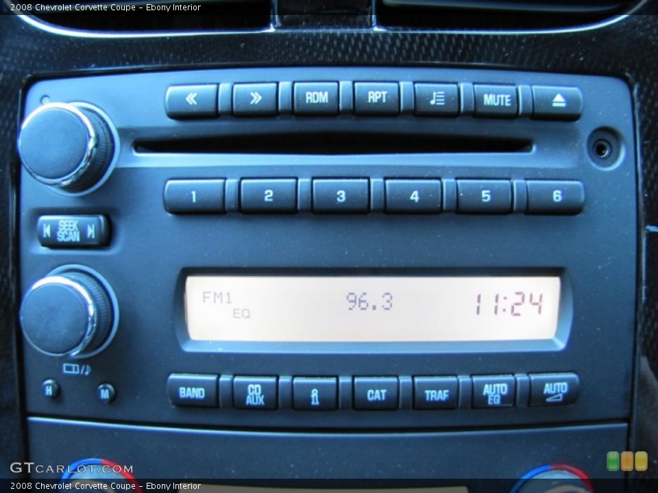 Ebony Interior Audio System for the 2008 Chevrolet Corvette Coupe #54784554